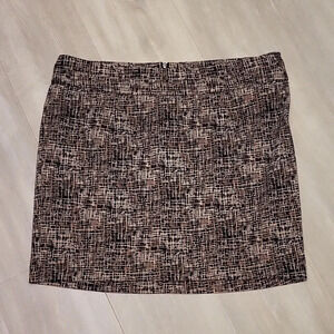 Grace Elements Tan and Black Abstract Design‎ Skirt Womens Size XL